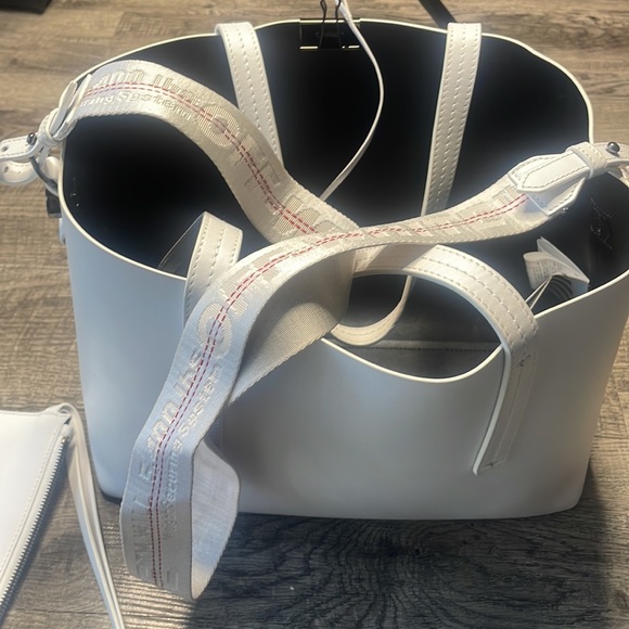 Off-White Sculpture Leather Flower Tote Shoulder Bag